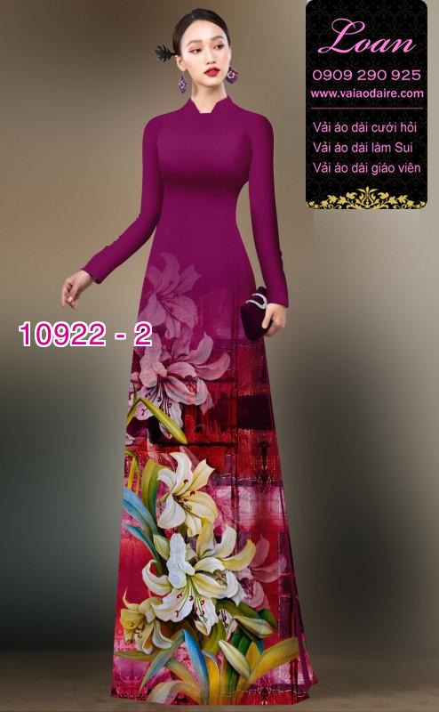 Vải áo dài hoa 3D