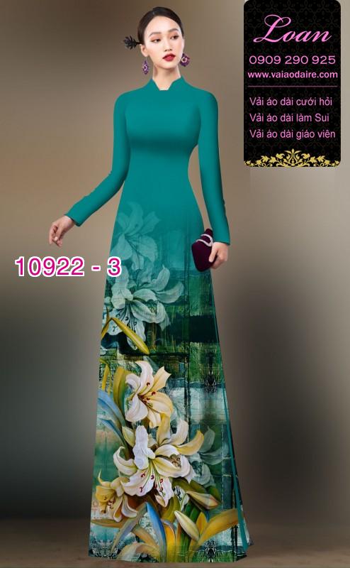 Vải áo dài hoa 3D