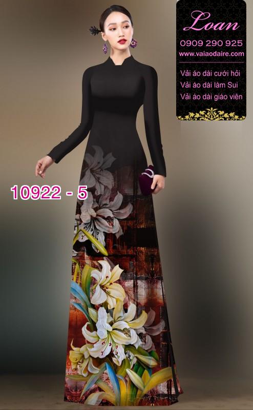 Vải áo dài hoa 3D