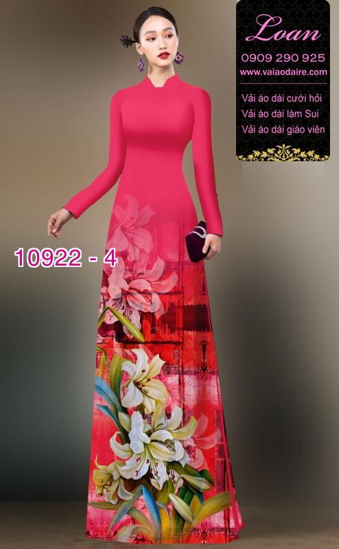 Vải áo dài hoa 3D