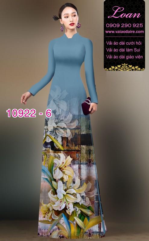 Vải áo dài hoa 3D