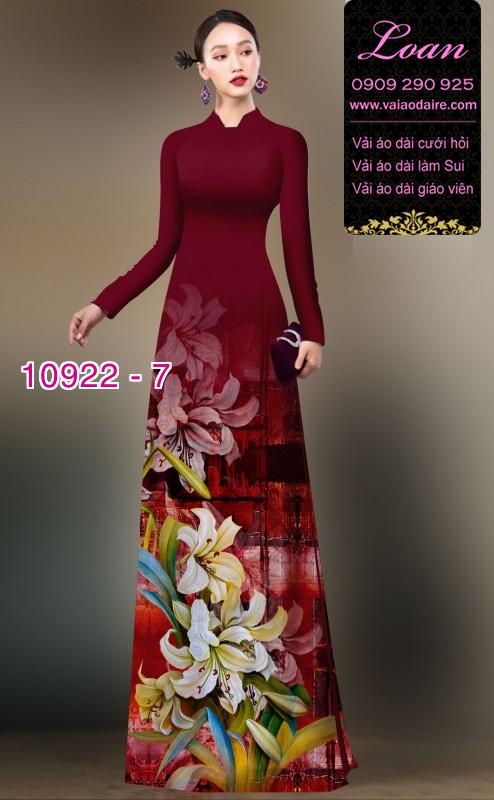 Vải áo dài hoa 3D