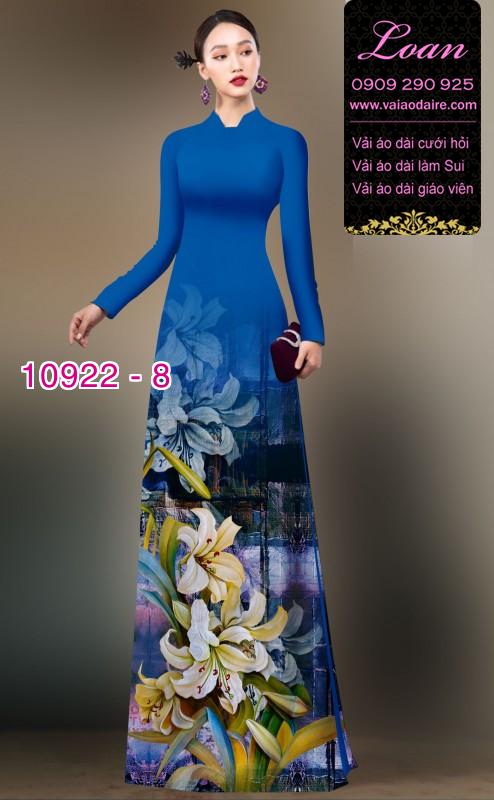 Vải áo dài hoa 3D