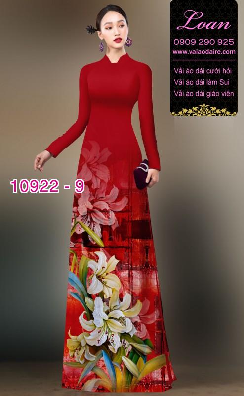 Vải áo dài hoa 3D