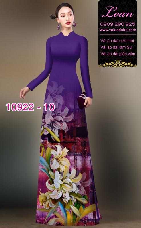 Vải áo dài hoa 3D