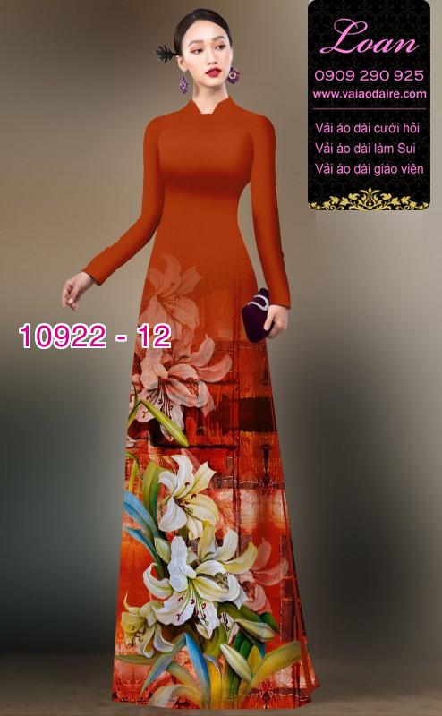 Vải áo dài hoa 3D