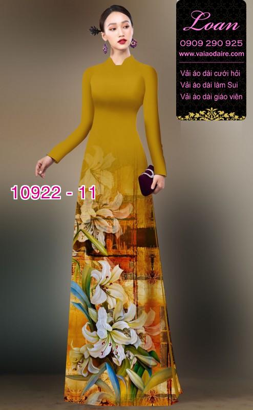 Vải áo dài hoa 3D