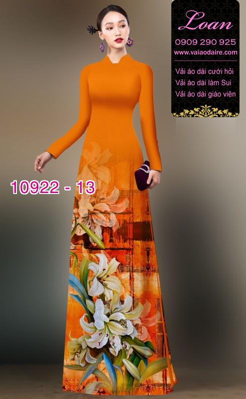 Vải áo dài hoa 3D