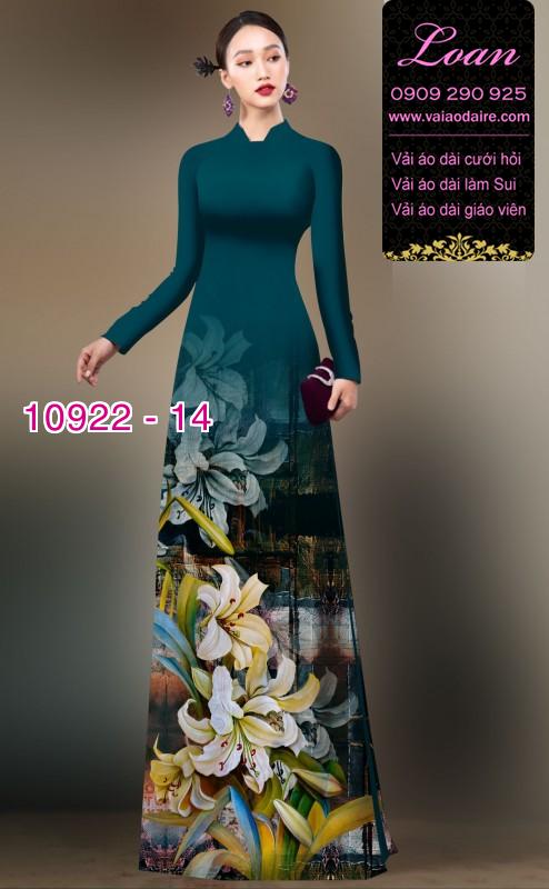 Vải áo dài hoa 3D