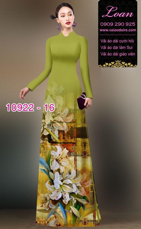 Vải áo dài hoa 3D