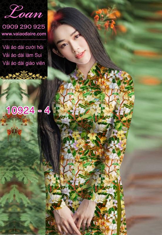 Vải áo dài hoa nguyên áo