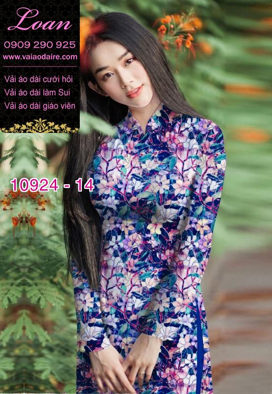 Vải áo dài hoa nguyên áo