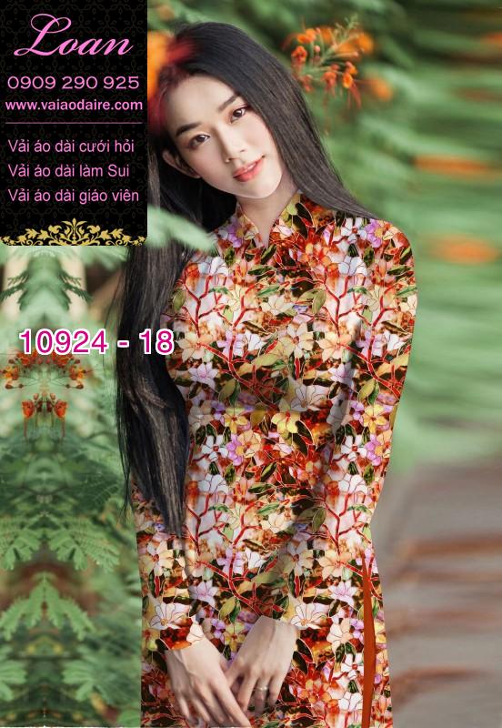 Vải áo dài hoa nguyên áo