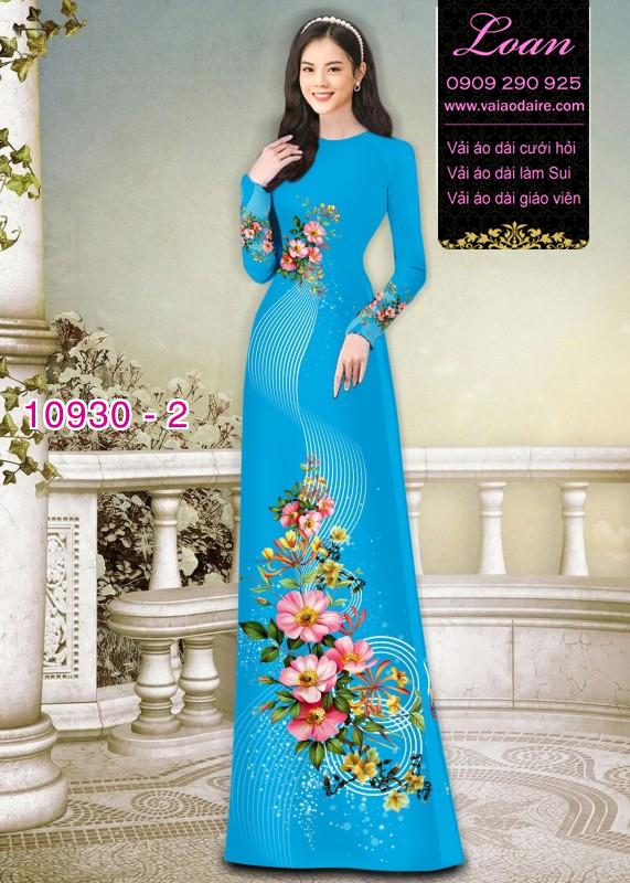Vải áo dài hoa 3D