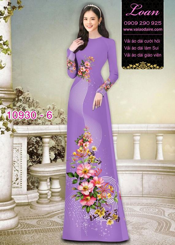 Vải áo dài hoa 3D