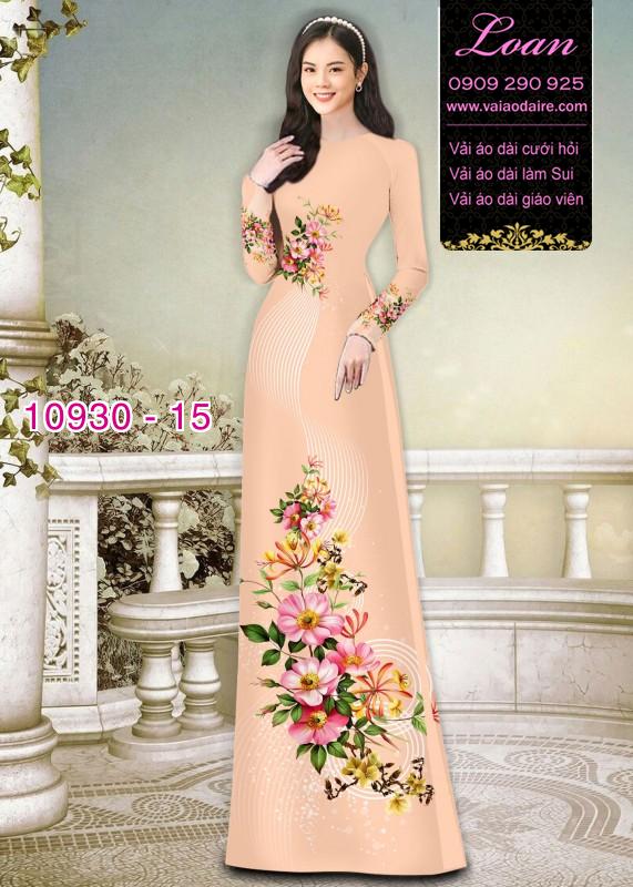 Vải áo dài hoa 3D