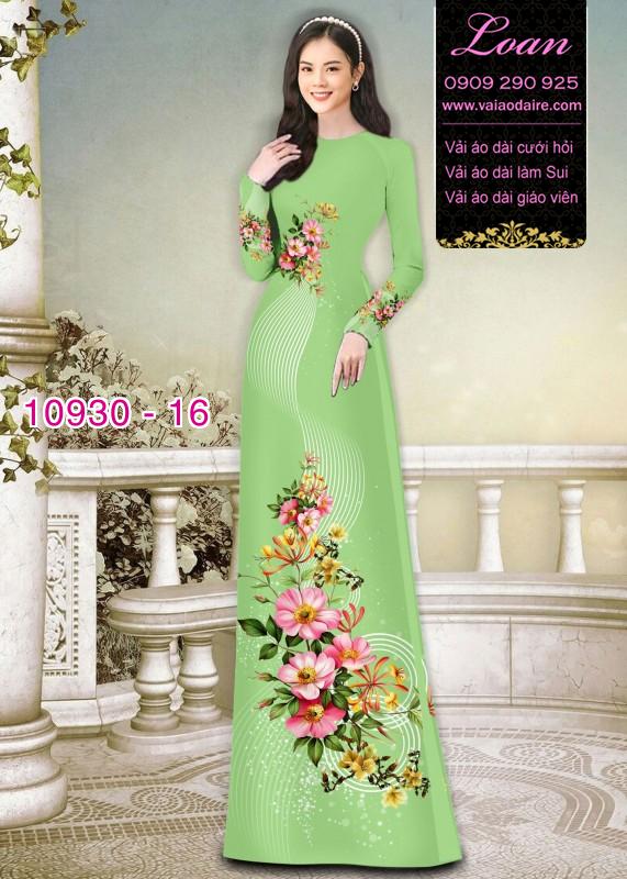 Vải áo dài hoa 3D
