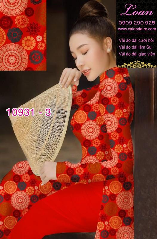 Vải áo dài hoa 3D