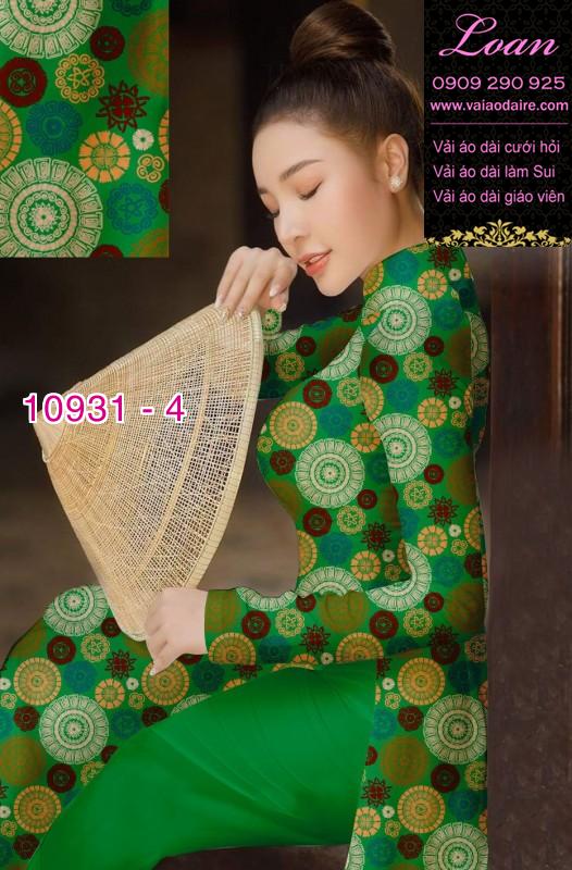Vải áo dài hoa 3D