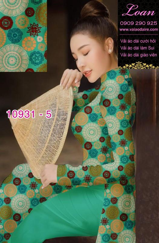 Vải áo dài hoa 3D