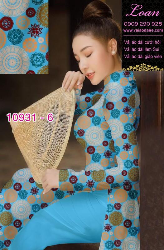 Vải áo dài hoa 3D
