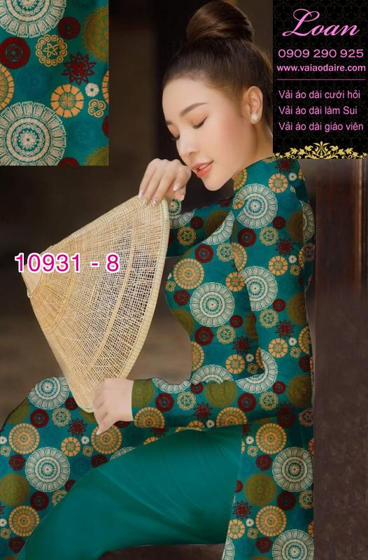 Vải áo dài hoa 3D