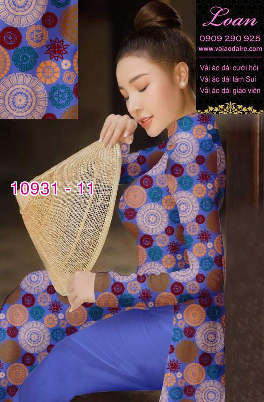 Vải áo dài hoa 3D