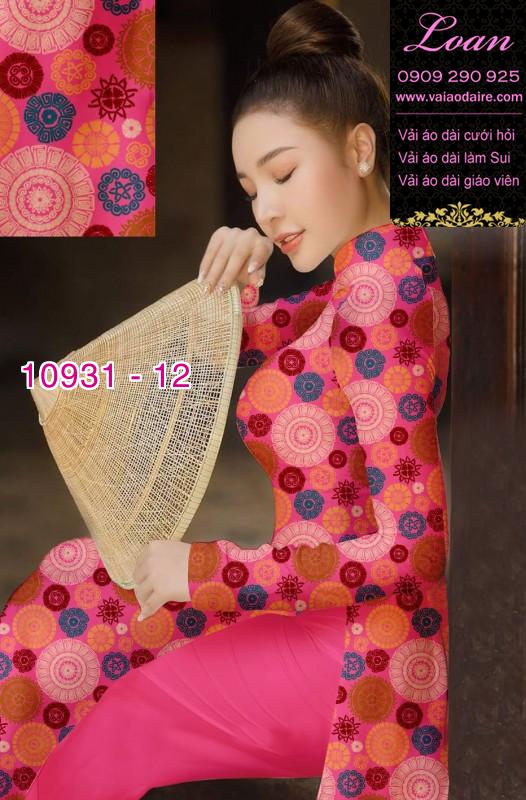 Vải áo dài hoa 3D