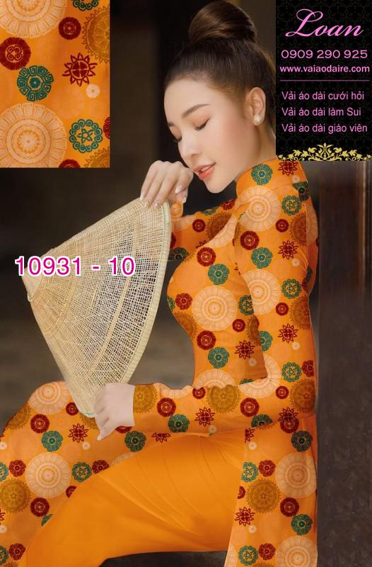 Vải áo dài hoa 3D