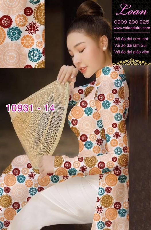 Vải áo dài hoa 3D