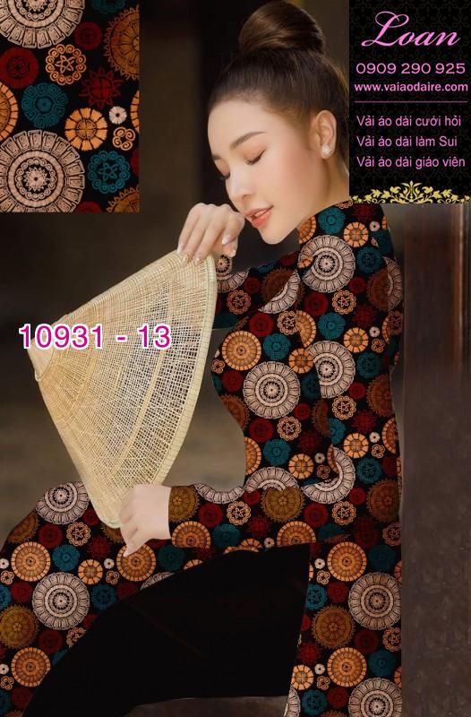Vải áo dài hoa 3D