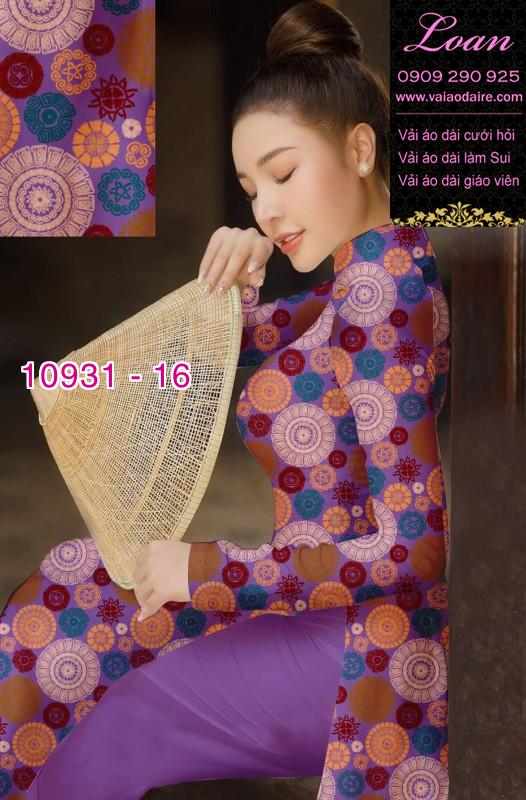 Vải áo dài hoa 3D