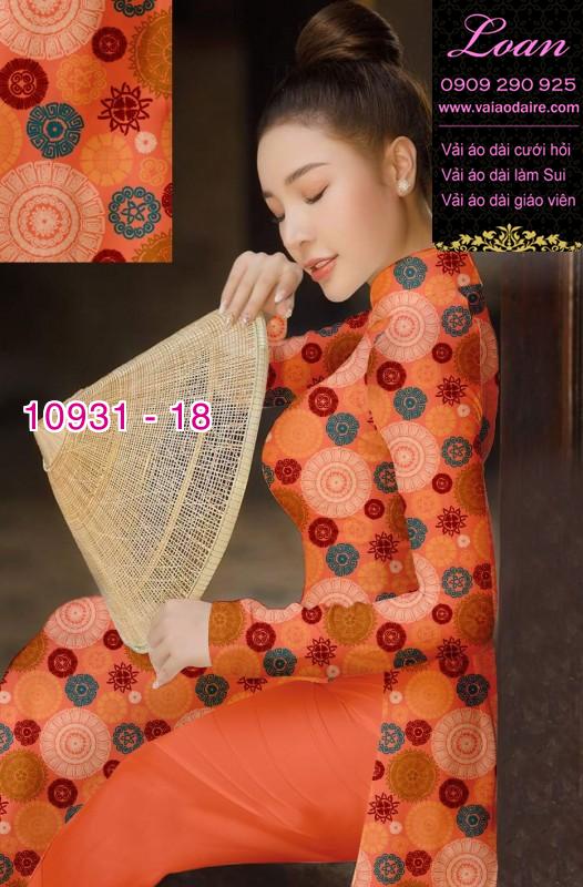 Vải áo dài hoa 3D