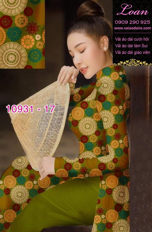 Vải áo dài hoa 3D