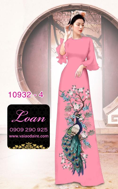 Vải áo dài hoa 3D