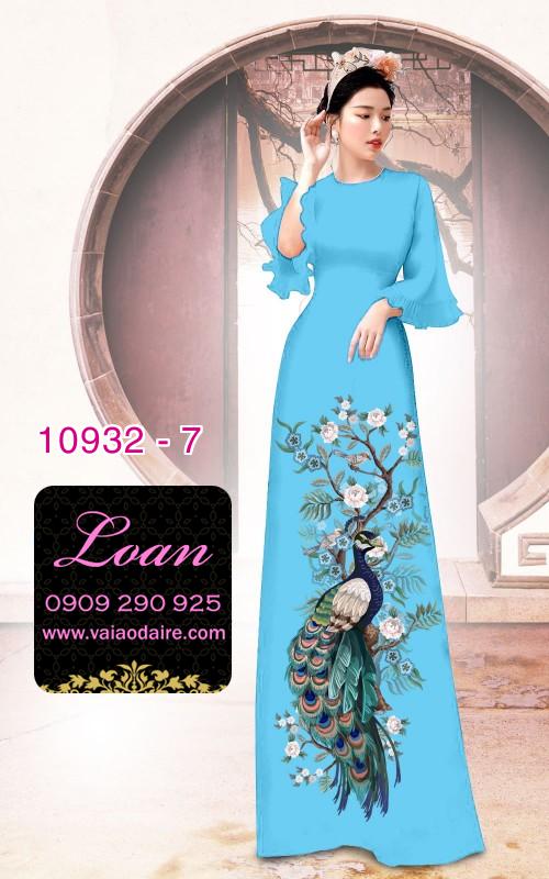 Vải áo dài hoa 3D