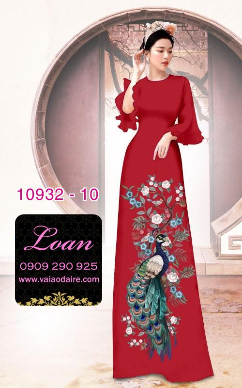 Vải áo dài hoa 3D