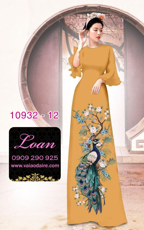 Vải áo dài hoa 3D