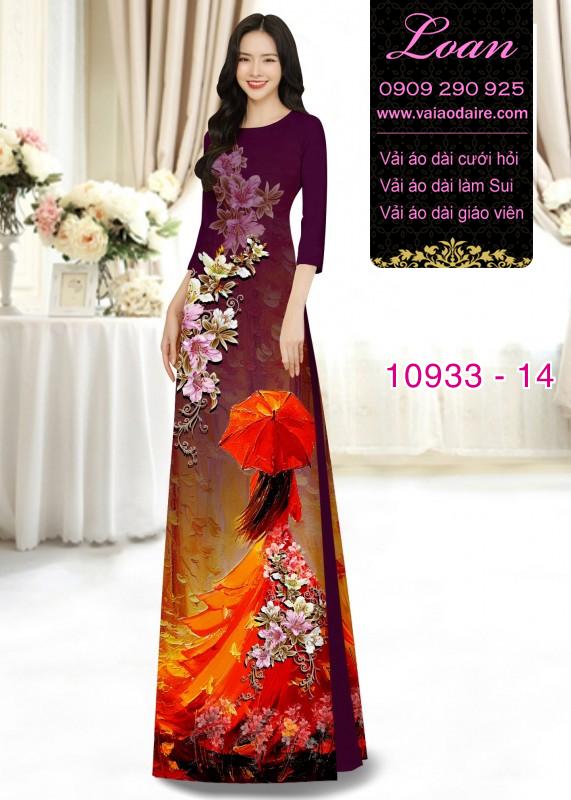 Vải áo dài hình thiếu nữ