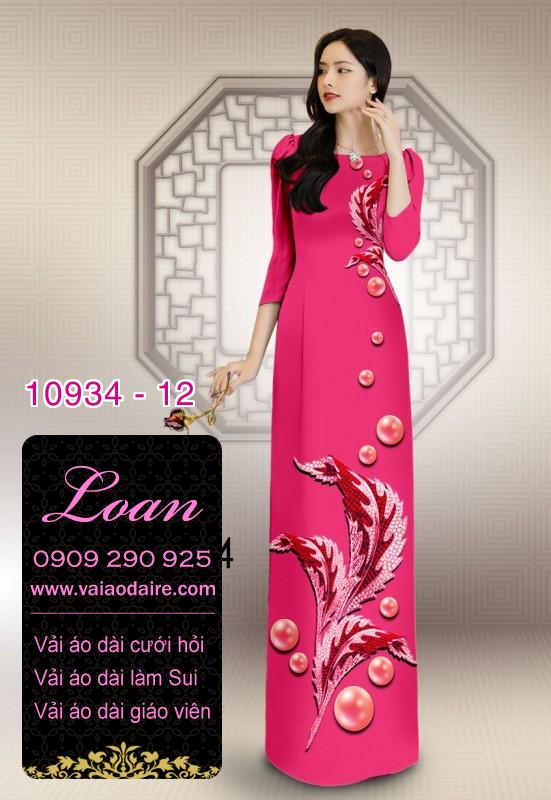 Vải áo dài hoa 3D Vải áo dài hoa 3D