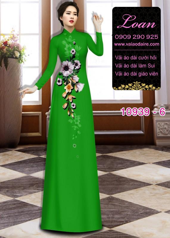 Vải áo dài hoa 3D