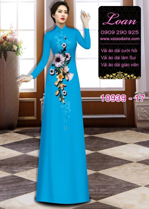 Vải áo dài hoa 3D