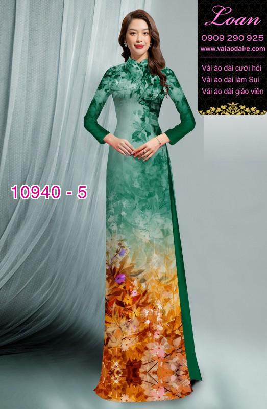 Vải áo dài hoa 3D