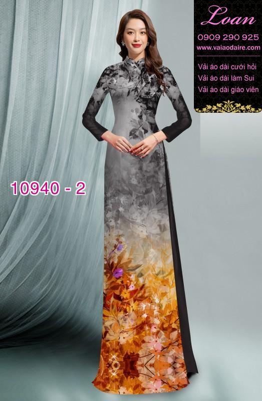 Vải áo dài hoa 3D