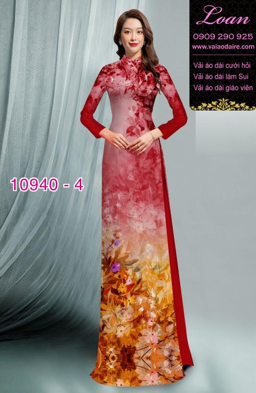 Vải áo dài hoa 3D