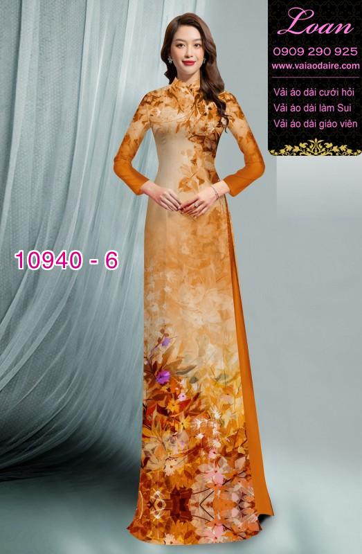 Vải áo dài hoa 3D