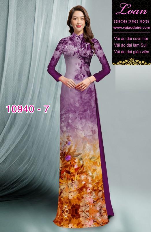 Vải áo dài hoa 3D