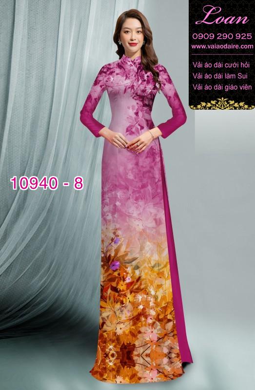 Vải áo dài hoa 3D