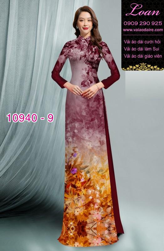 Vải áo dài hoa 3D