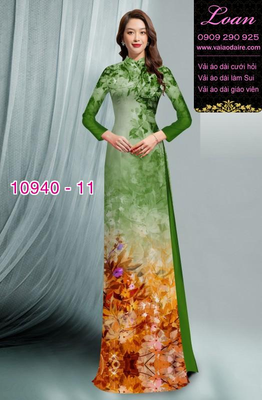 Vải áo dài hoa 3D